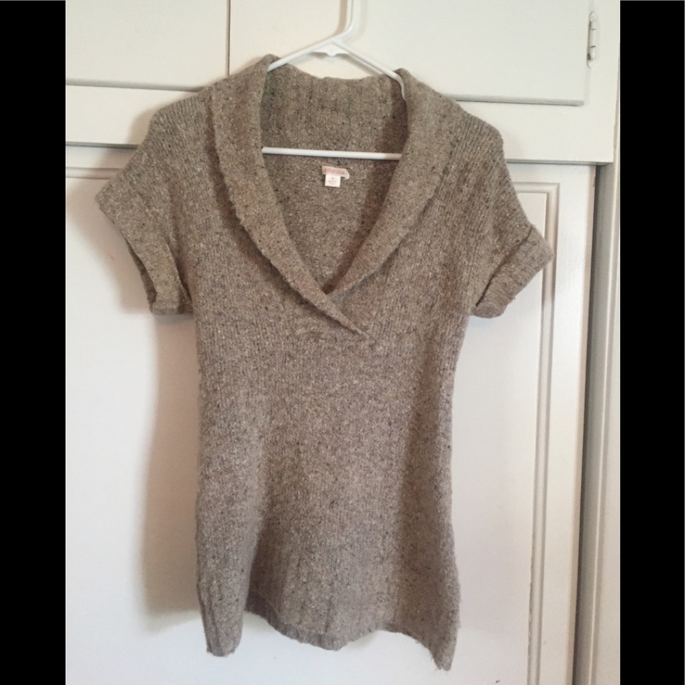Xhilaration Hip Length Brown Sweater Top